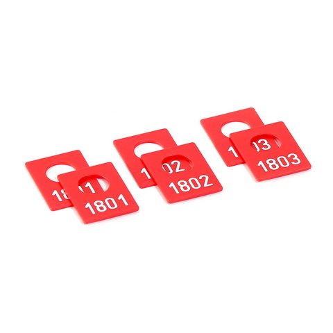 Garderobenmarke rot 
                        - Artikel-Nr: 250012, 
                        © Alle Rechte bei CongressTeam Dresden GmbH